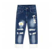 New Baby Girls Jeans Pants 5631 Navy 2