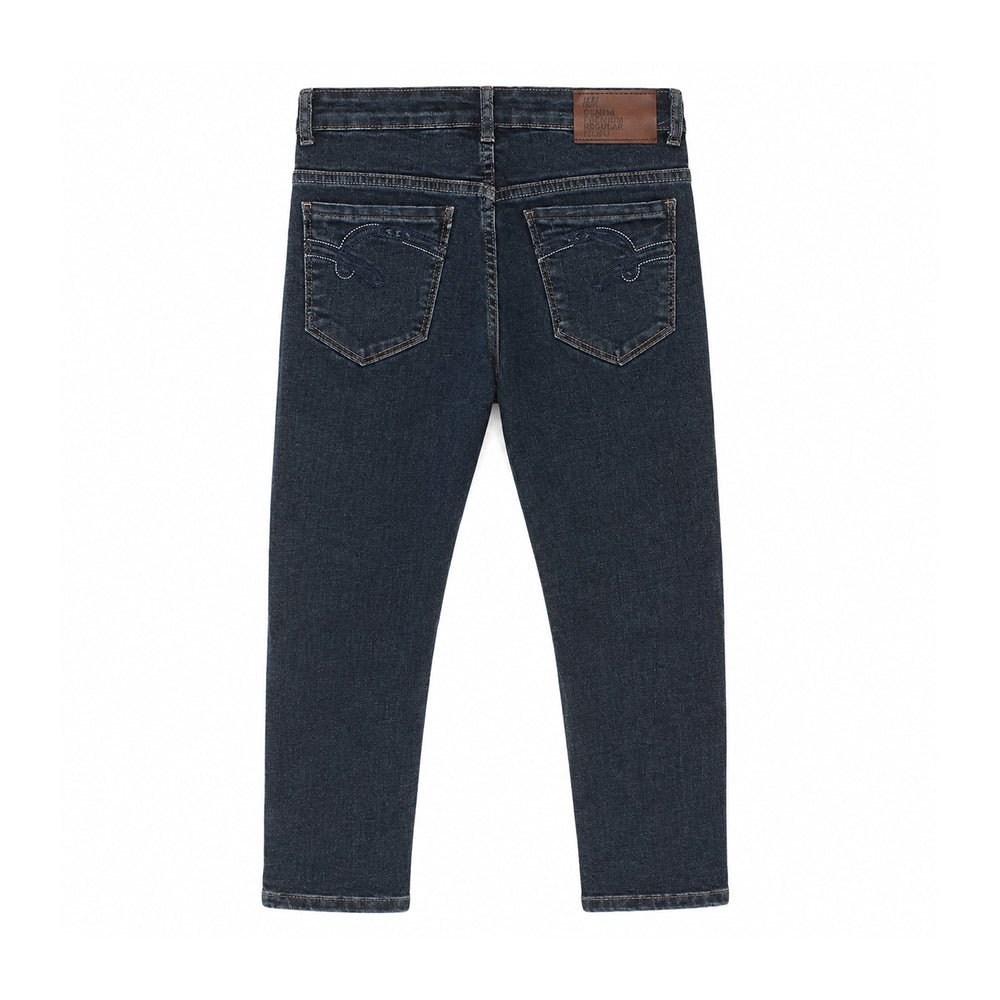 HM Boys' Embroidered Denim Pants 499 - Navy - 30