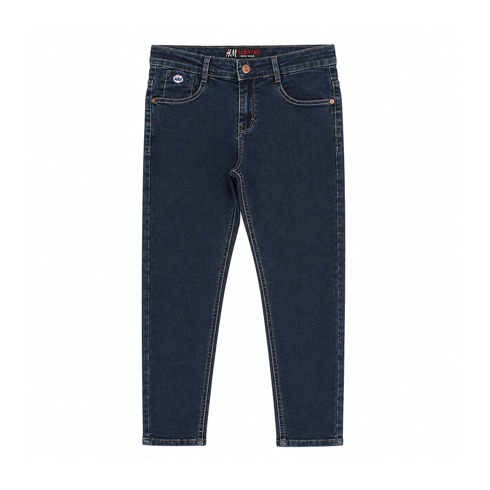HM Boys' Embroidered Denim Pants 499 - Navy - 30