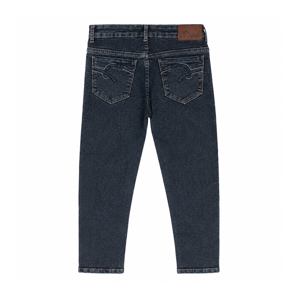 HM Boys' Embroidered Jeans 499 - Navy - 32