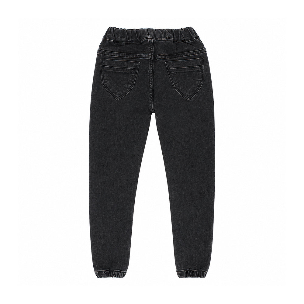 HM Boys' Medium Butterfly Embroidery Pants 465-Black-26