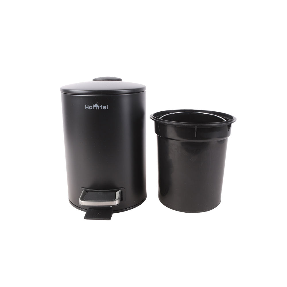 باسكت مهملات استانلس HOMFEL بدواسة 3 لتر مستديرة موديل 002-100286