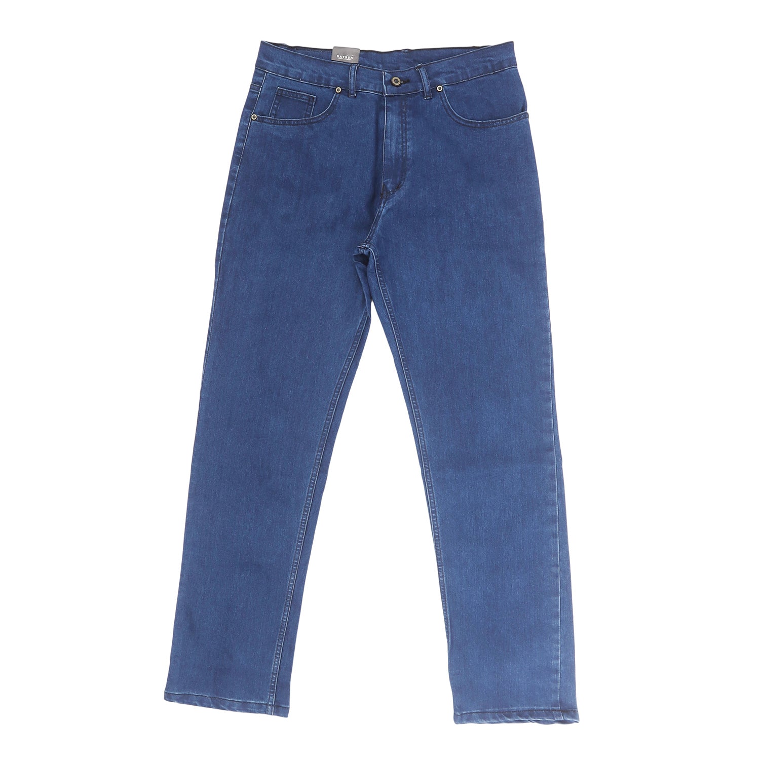 بنطلون رجالي جينز تنس سادة مقاس عادي 