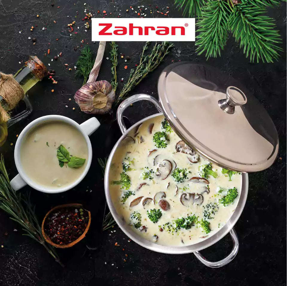 حلة ستانلس ستيل فضي مقاس 28 زهران 
