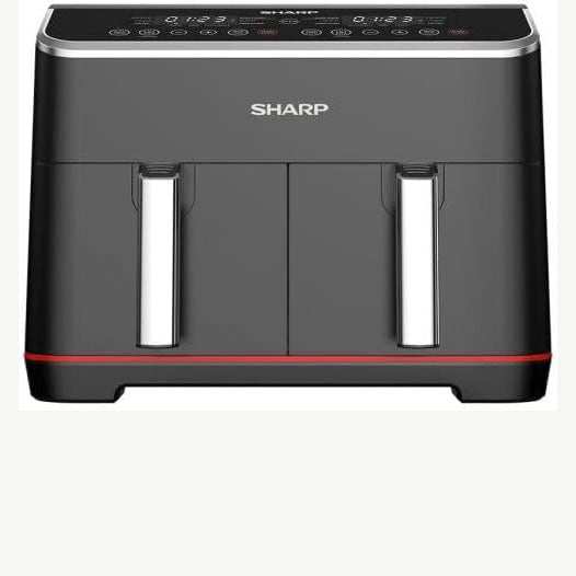 قلاية هوائية شارب بدون زيت 1800 وات دابل 8 لتر ديجيتال موديل KF-DF80RT-EK2 