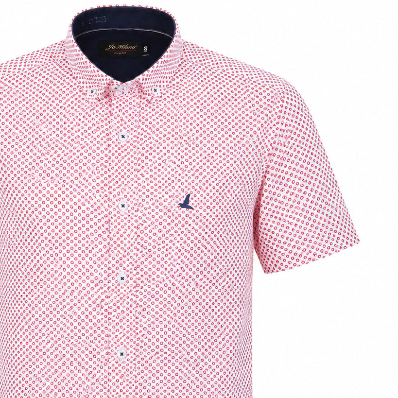 قميص رجالي صيفي قطن JO WEAR نص كم مشجر