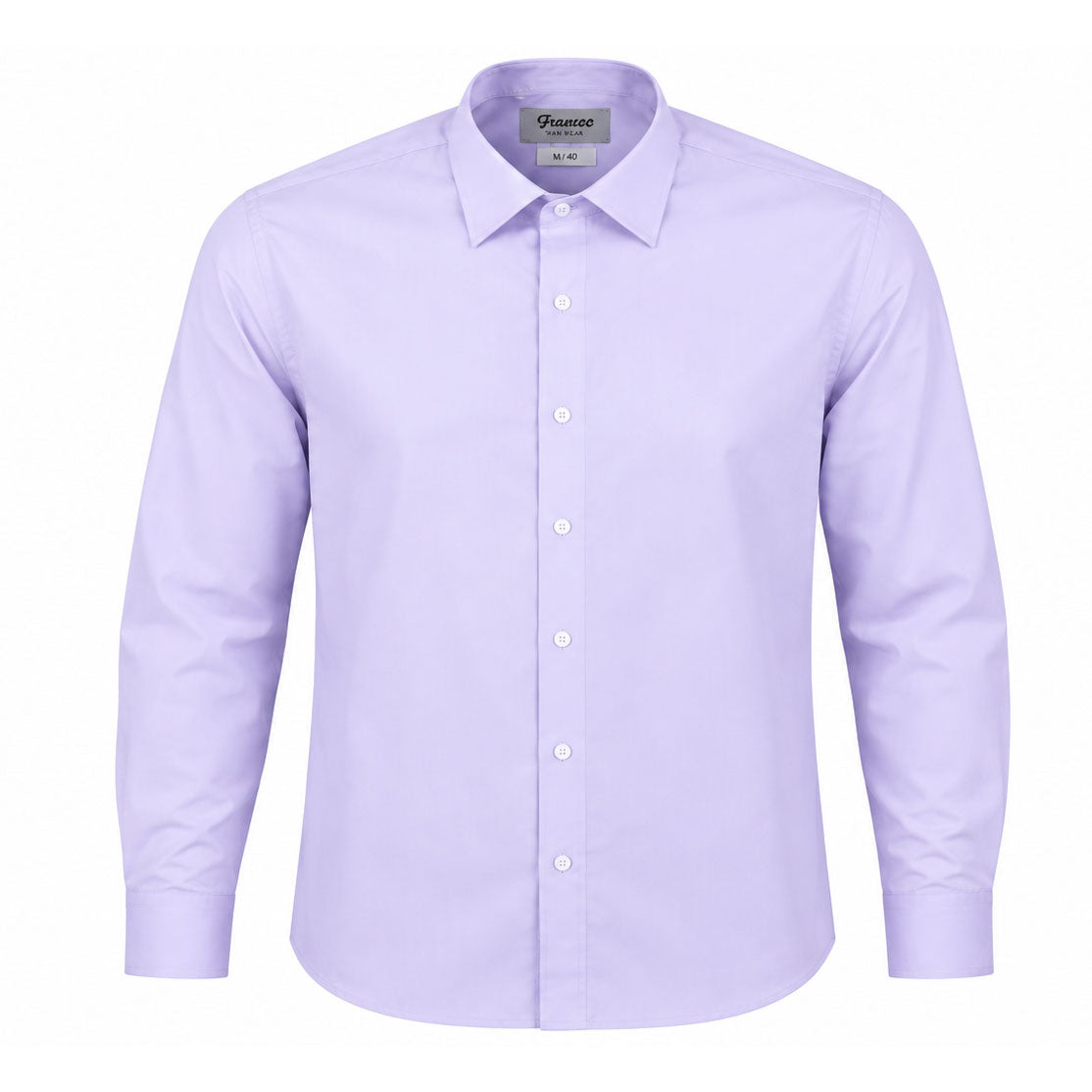 قميص رجالي كلاسيك SLIM FIT قطن صيفي جينيس كم سادة موديل 42