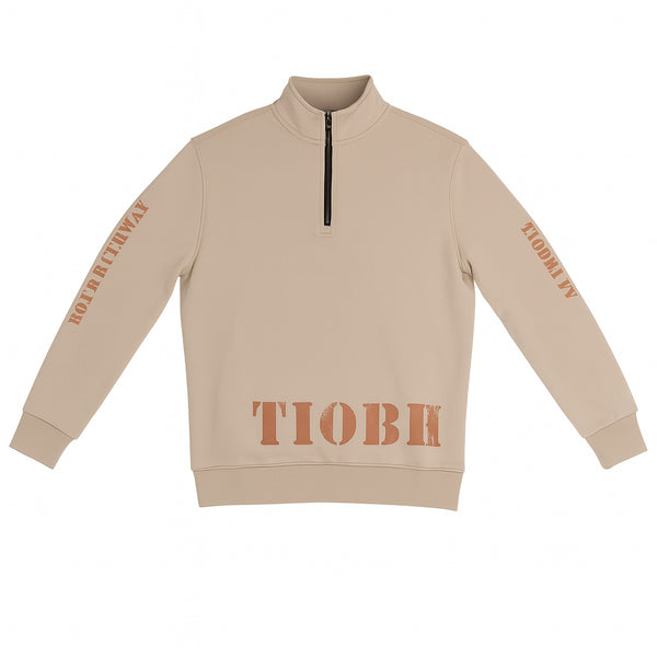 سويت شيرت رجالي شتوي ميلتون ايطاليانو ياقة نص سوستة موديل 1638