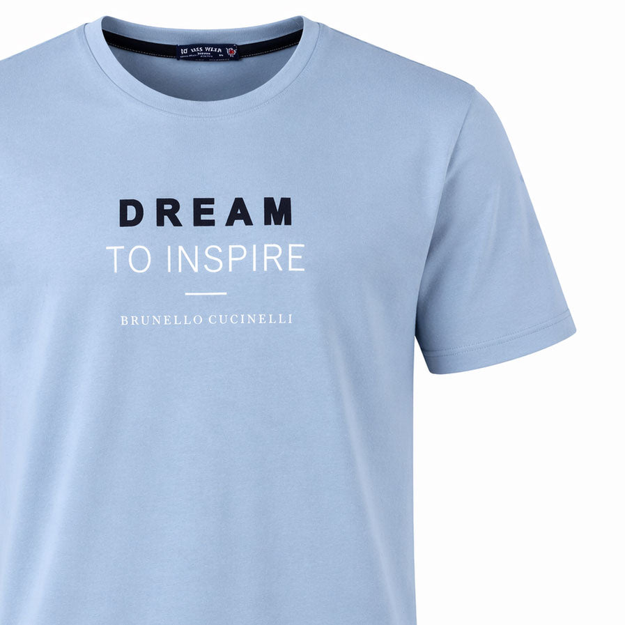 تيشيرت رجالي صيفي قطن ماس وير حوض نص كم مطبوع DREAM 