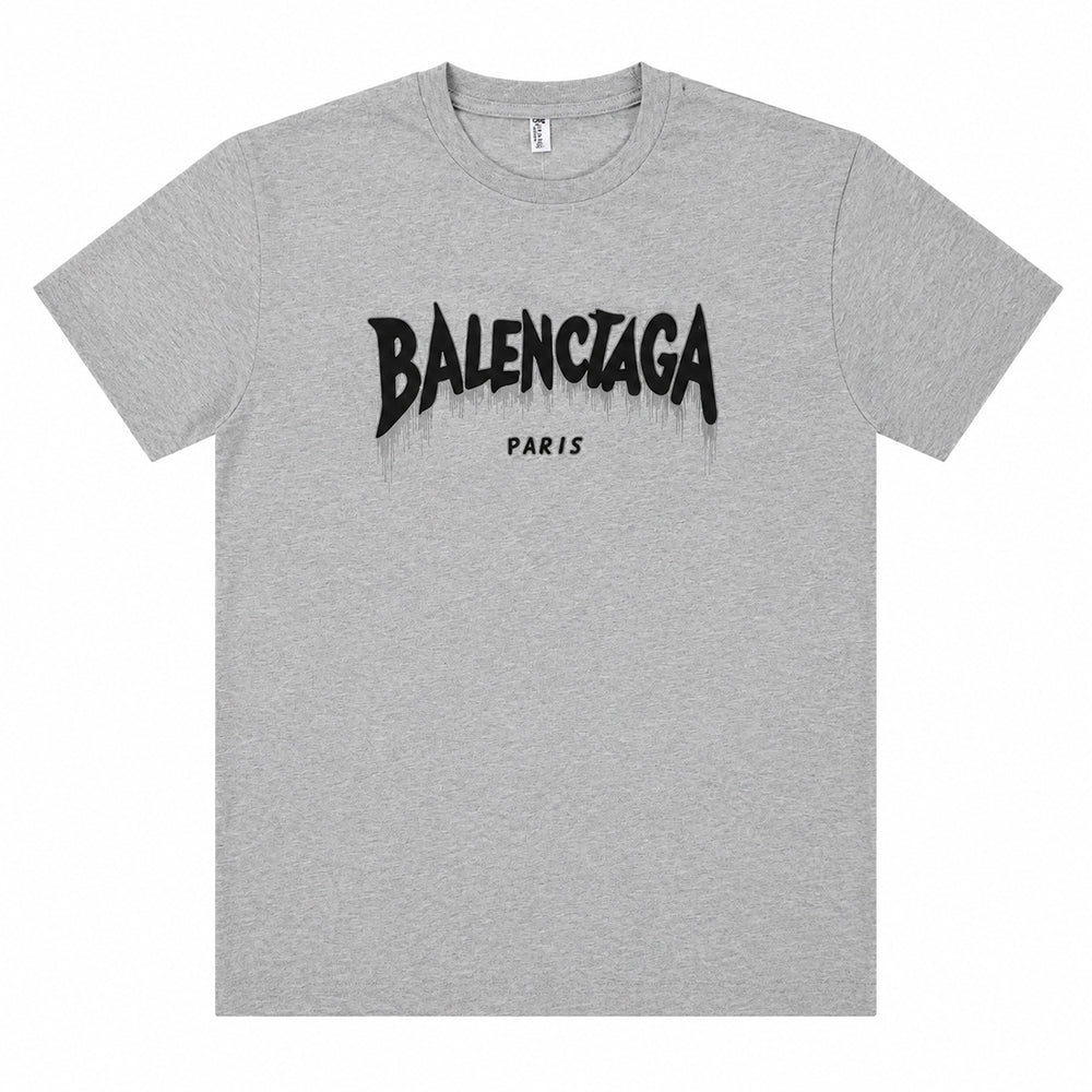 تيشيرت رجالي صيفي قطن سبورتي نص كم موديل BALENCIAGA مطبوع