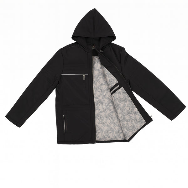 جاكيت رجالي شتوي MR JOO وتر بروف كلاسيك كابتشو سوستة