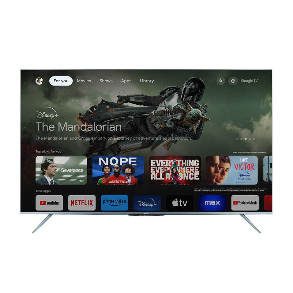 شاشة شارب 55 بوصة جوجل ريسيفر داخلي 4K موديل 4T-C55FL6EX 