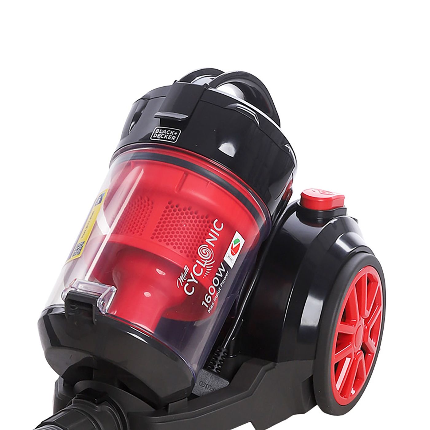 مكنسة كهربائية 1600 وات سعة 2.5 لتر بدون كبس BLACK+DECKER موديل WM1680-B5 