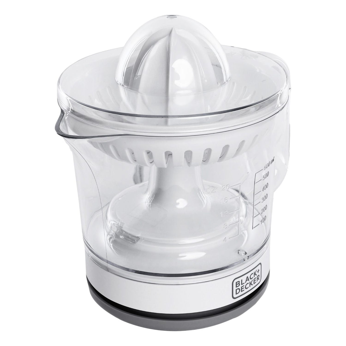 عصارة موالح وحمضيات وعاء شفاف 600 مللي BLACK+DECKER موديل CJ675-B5 