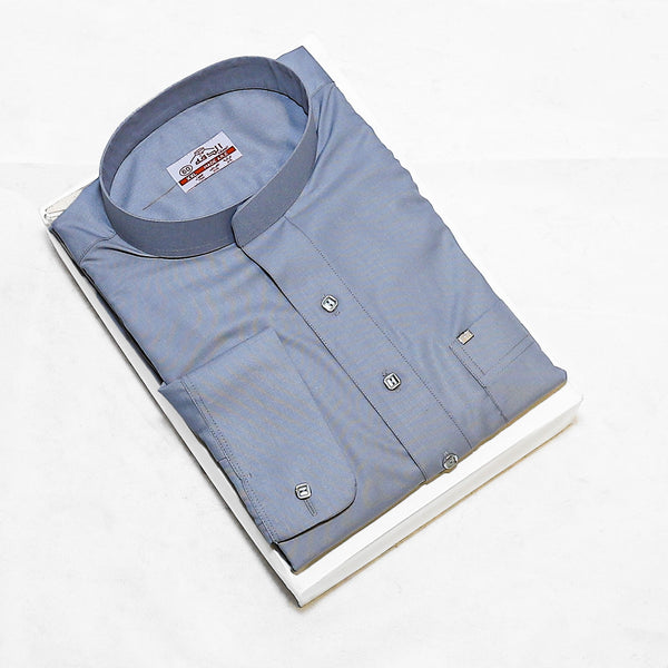Men's plain gold daffah jalabiya, 3032-grey-62