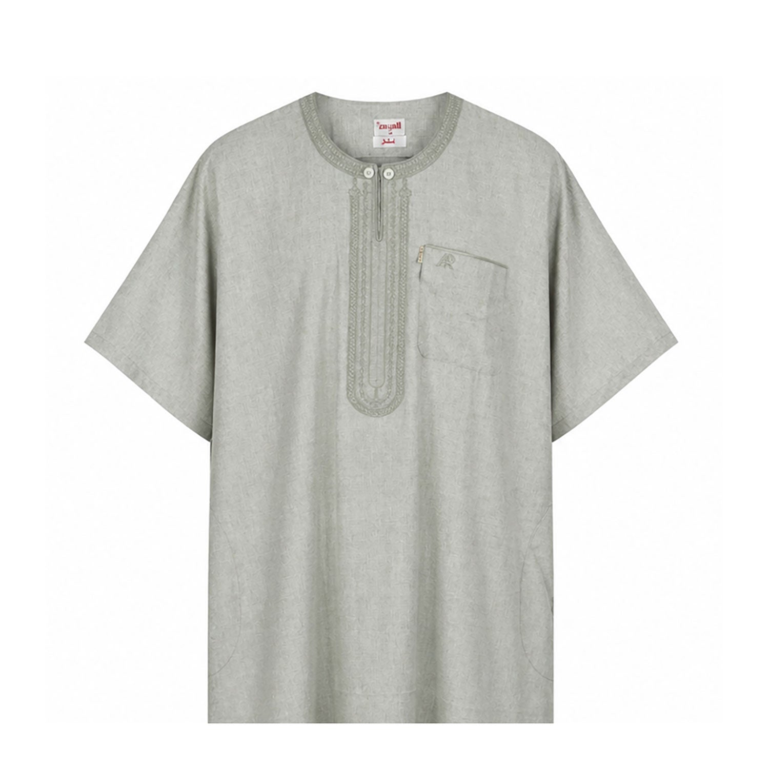 عباية رجالي صيفي كتان نجر نص كم مطرز
