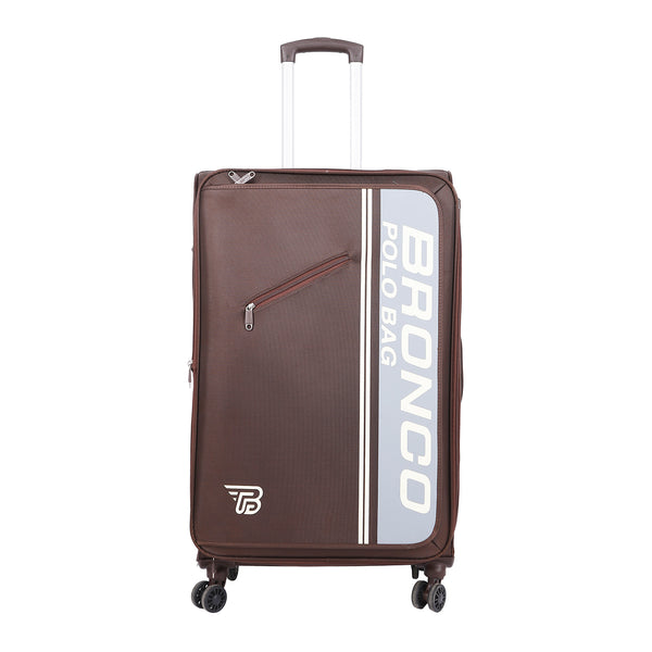 BRONCO Fabric Trolley Travel Bag Medium Size 70*50 - Brown