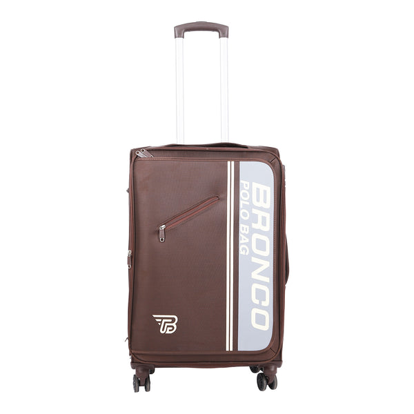 BRONCO Fabric Trolley Travel Bag Small Size 60*45 - Brown
