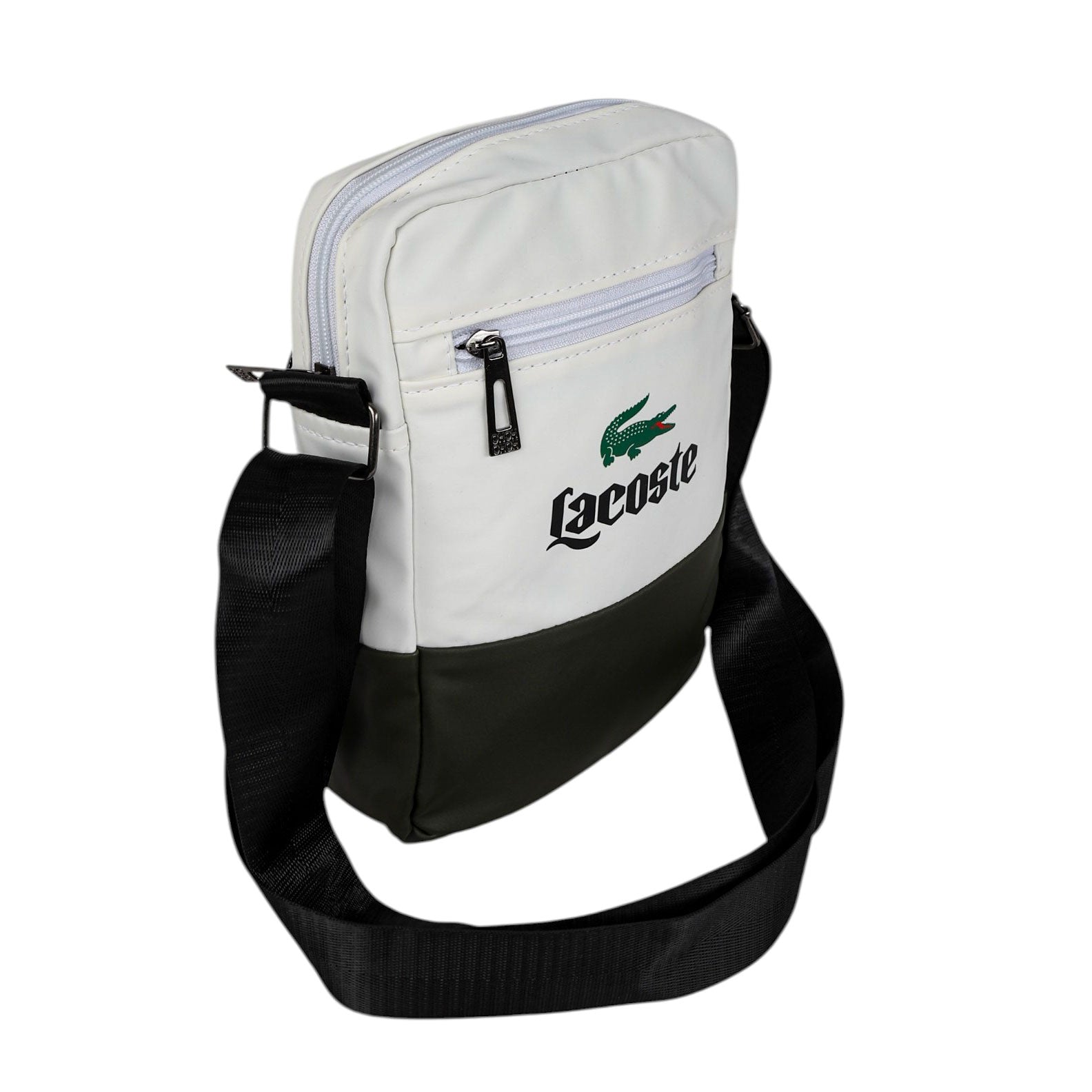 شنطة كروس جلد LACOSTE ووتر بروف 3 سوستة موديل 46 