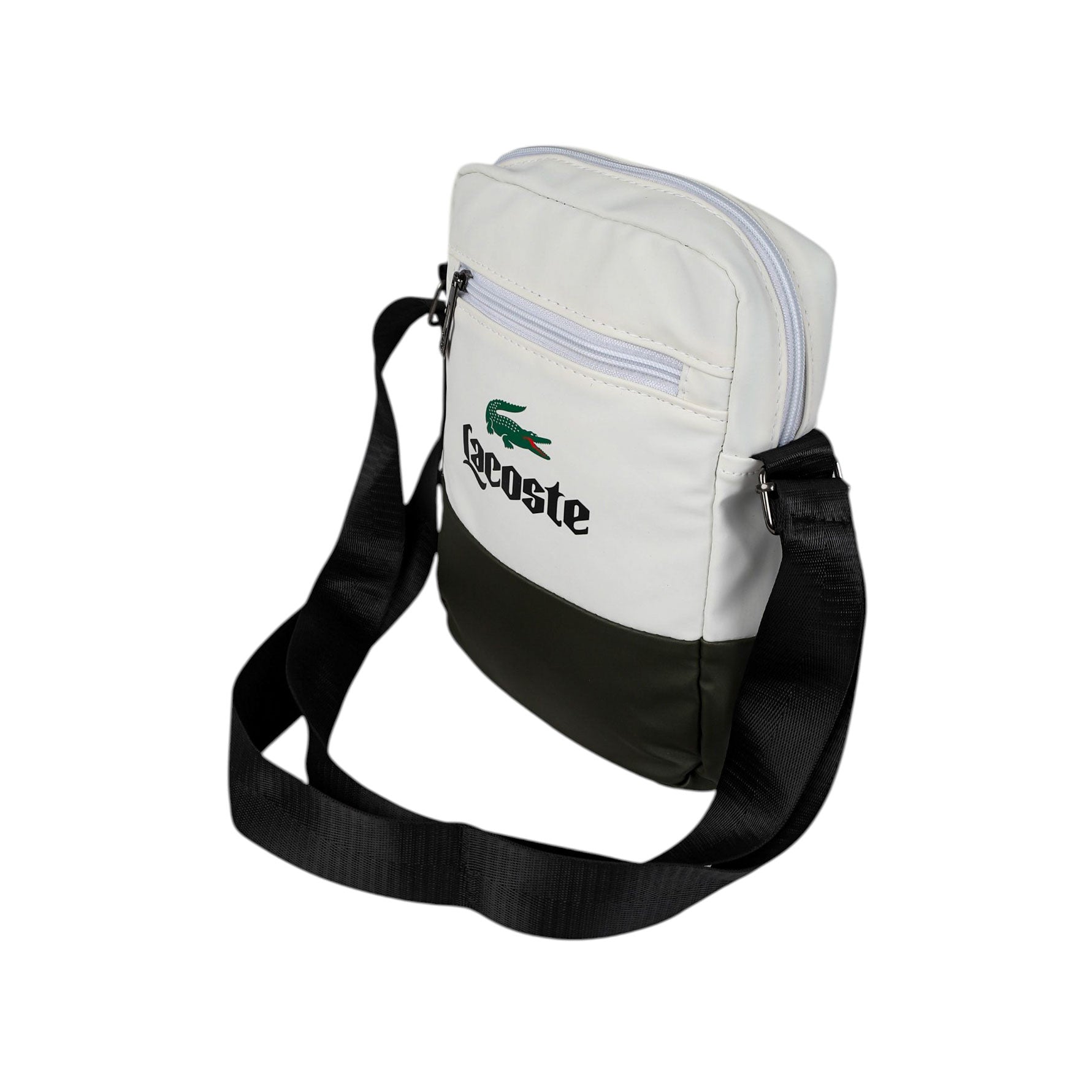 شنطة كروس جلد LACOSTE ووتر بروف 3 سوستة موديل 46 