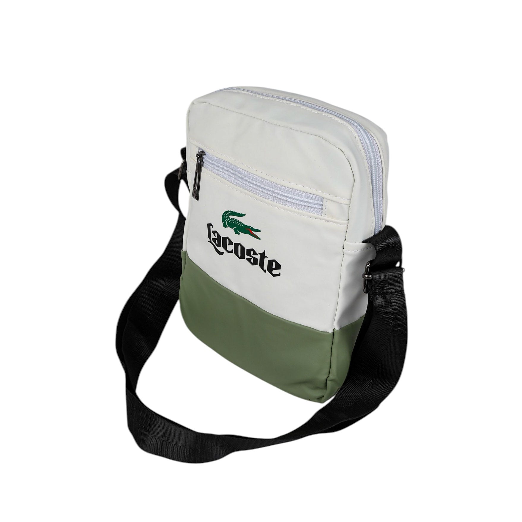 شنطة كروس جلد LACOSTE ووتر بروف 3 سوستة موديل 46 