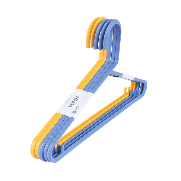 YOMH Plastic Coat Hanger Set, 5 Pieces, Colors Matte, Model 12937