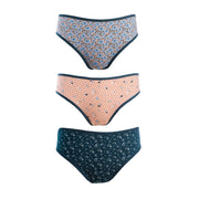 طقم سليب حريمي قطن كاليا مطبوع 3 قطعة موديل CS 279 