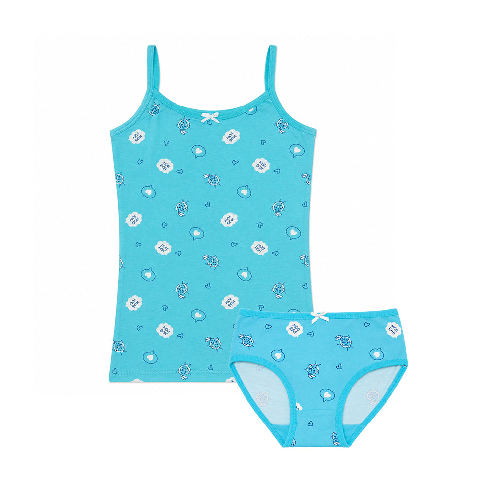 Girls' Under Cotton Calia Printed Bra Set, Model SU105