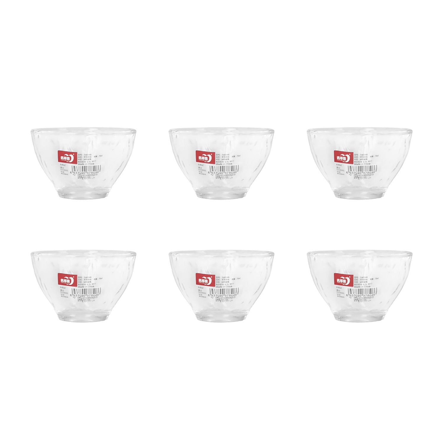 طقم بولة صوص زجاج 75ملي Y4004B - 134 
