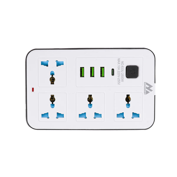 مشترك كهربائي المغربي 9 عين + USB موديل 633U