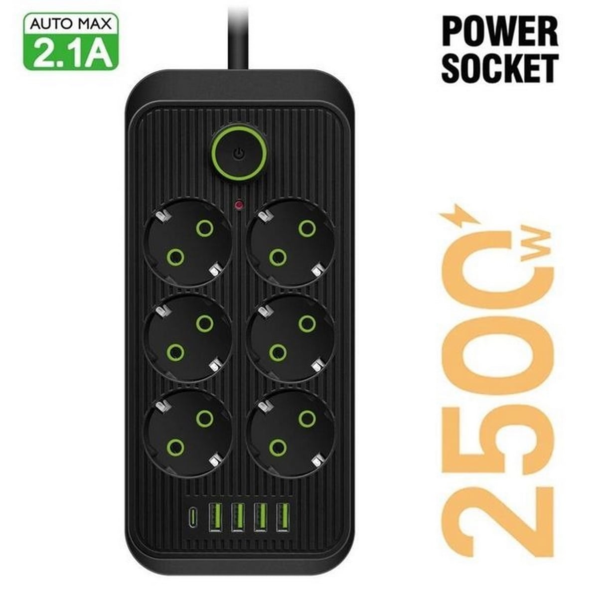 مشترك كهربائي المغربي 6 عين 4 USB موديل 606U 
