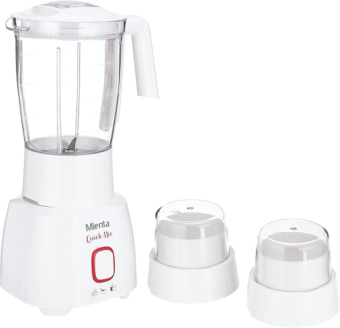 خلاط كهربائي ميانتا + مطحنة 450 وات موديل BL1261D - ابيض 