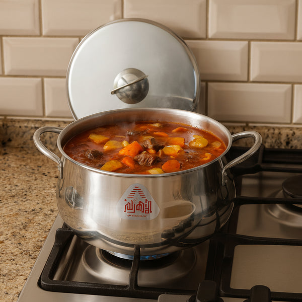 Classic aluminum Pompeian pot, Al-Ahram, size 26