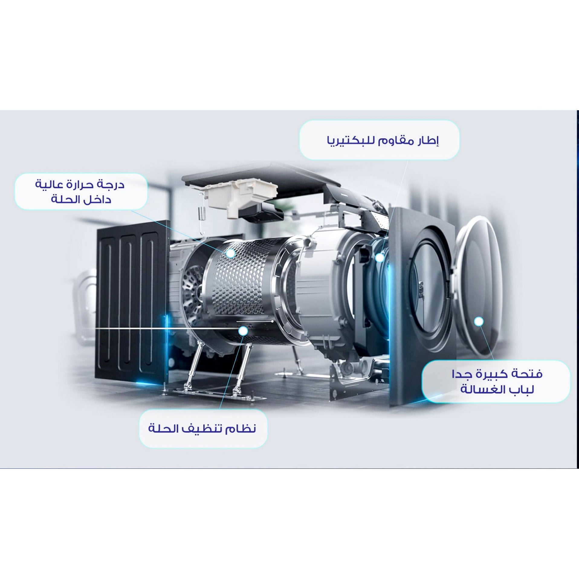 غسالة فريش اتوماتيك 7 كيلو انفرتر 1200 لفة موديل RPM-PC-OBS 