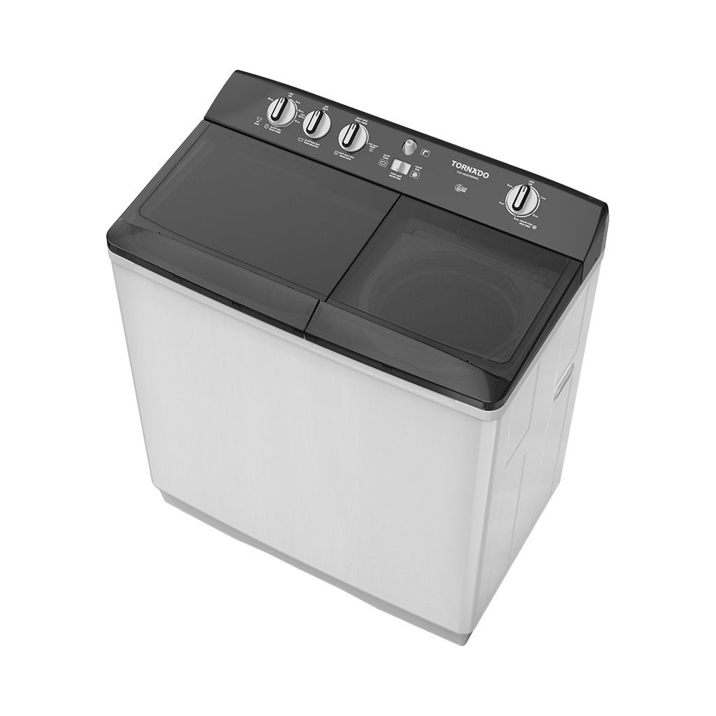غسالة ملابس تورنيدو هاف اتوماتيك معدن 10 كيلو موديل TVH-HM10TSP (WK) - ابيض 