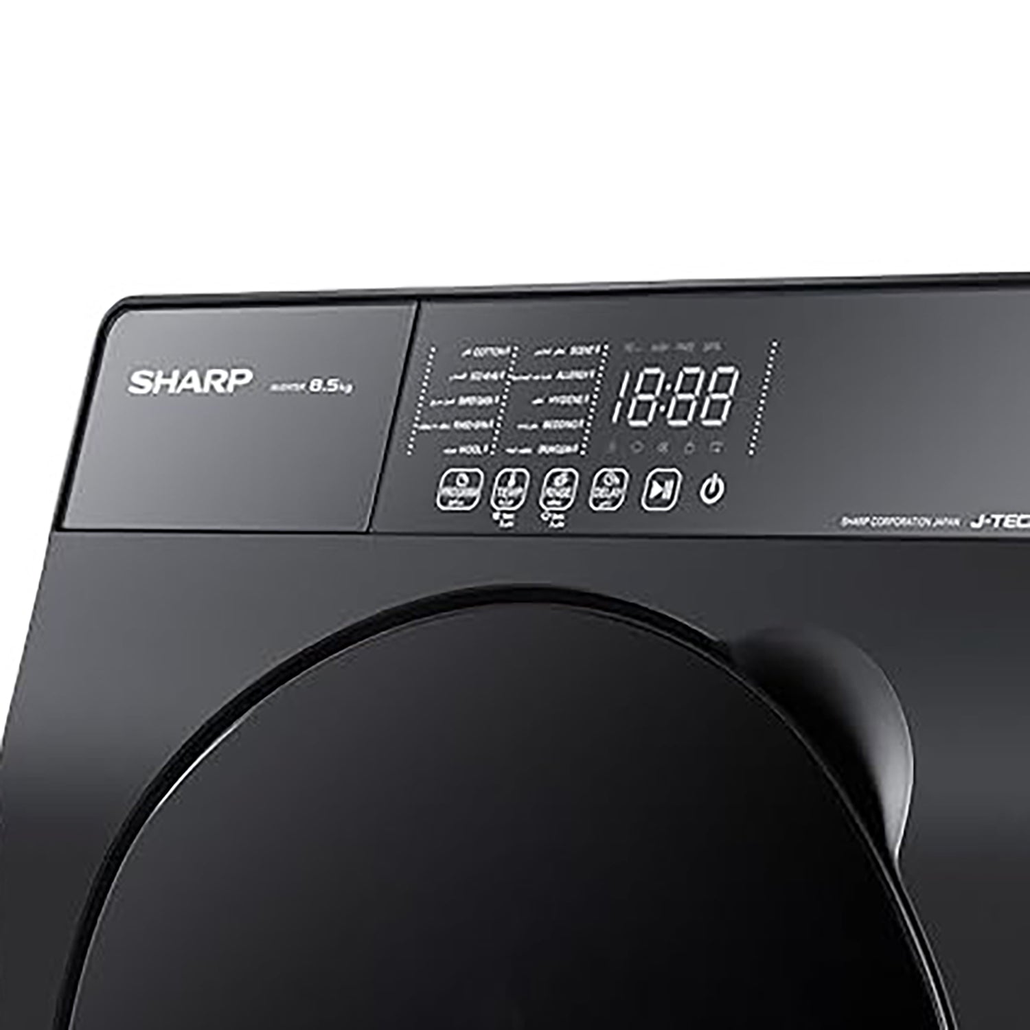 غسالة ملابس شارب فوق اوتوماتيك 8 كيلو بخار انفرتر رمادي موديل ES-FS852KLE-G 