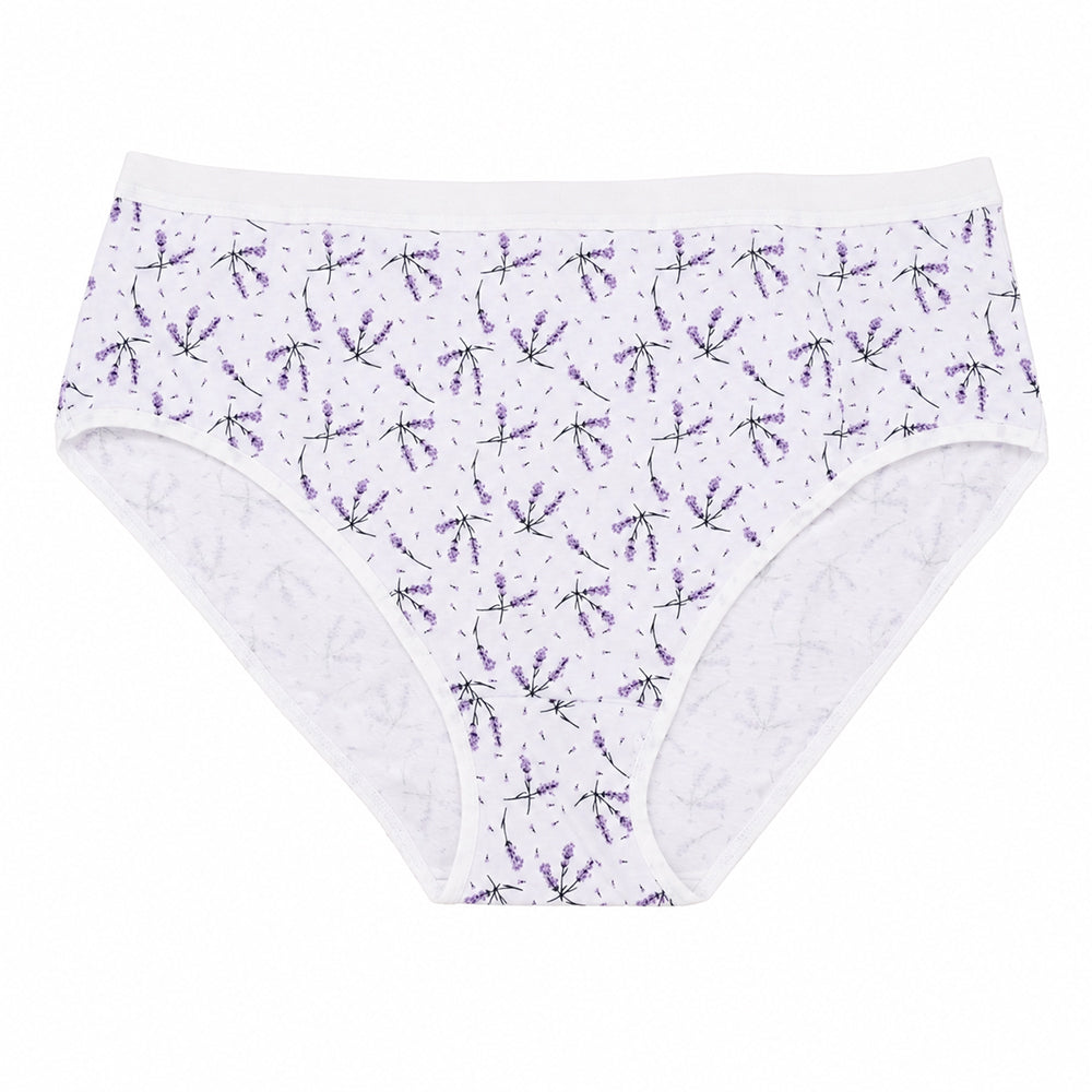 طقم اندر حريمي ميلك بريف 3 قطعة مطبوع موديل 554