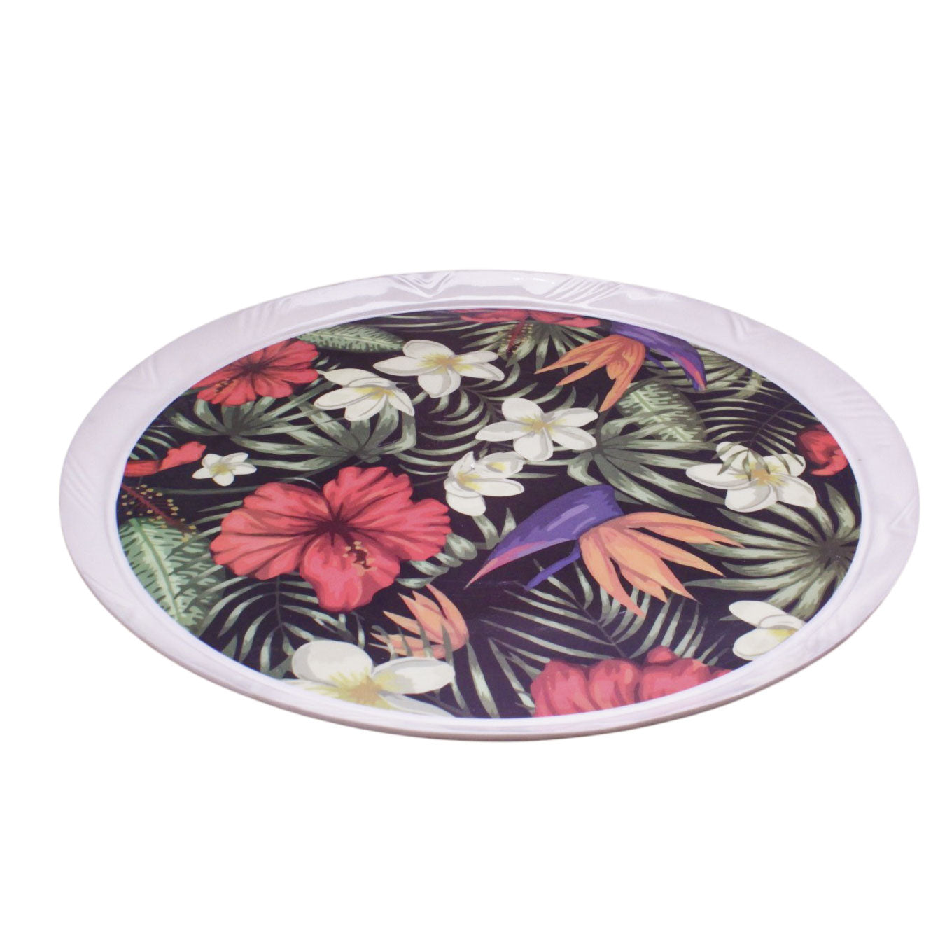 Super patterned round tray