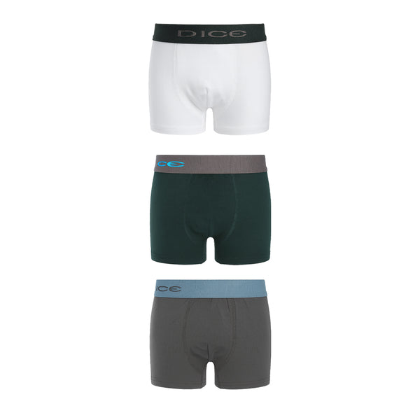 Boys' Dice Lycra 3-Piece Boxer Set DUB 330
