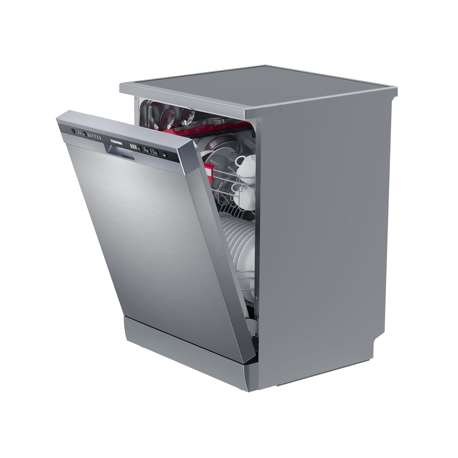 غسالة اطباق توشيبا 13 كيلو فضي موديل DW-13F8AF(SS) 