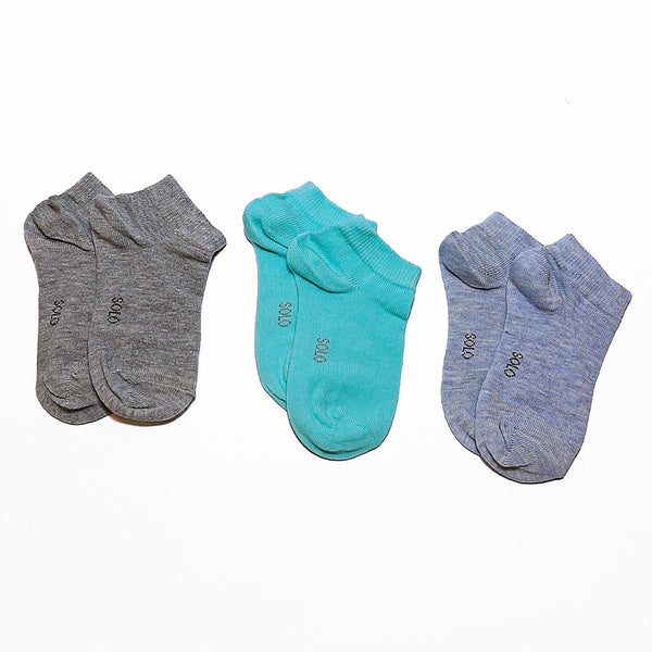 Girls Lycra Plain Socket Pack 3 Pcs