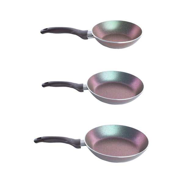 Granite Plus Trueval 3-Piece Frying Pan Set 16-20-24