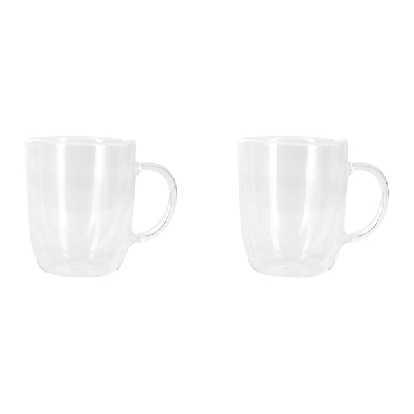 ZINNIA Double Glass Mug Set, 2 Pieces, 200ml