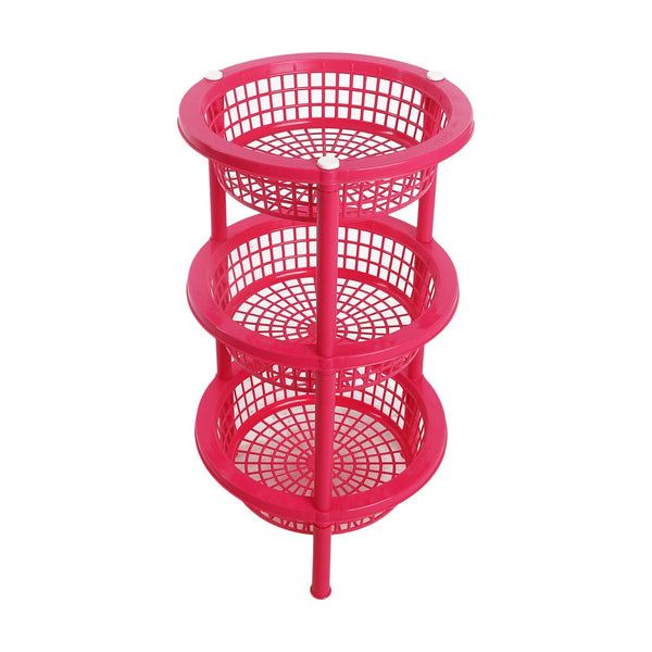Hadi 3-Shelf Multi-Colored Trolley from Khorshid Plastic