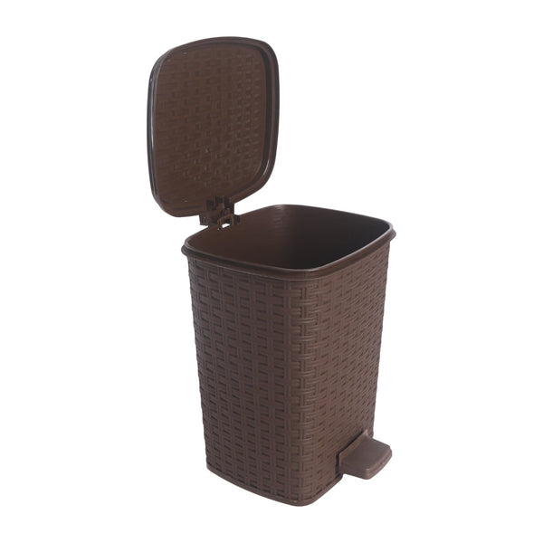 Khurshid Rattan Wastebasket Multicolor