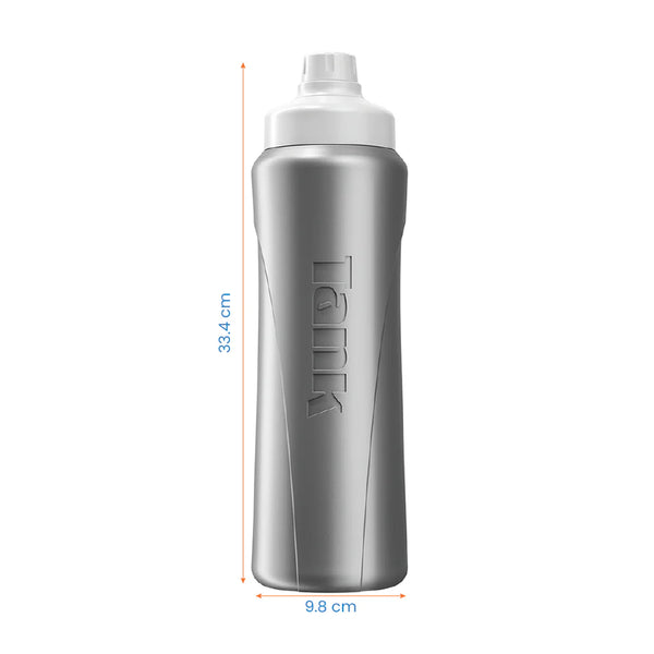 Tank Water Bottle 1L Silver