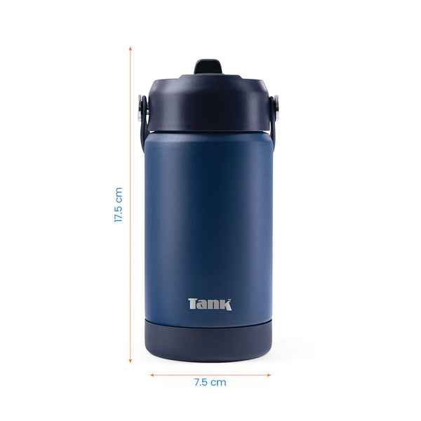 زجاجة مياة تانك ستانلس بارد 350 مللي كحلي