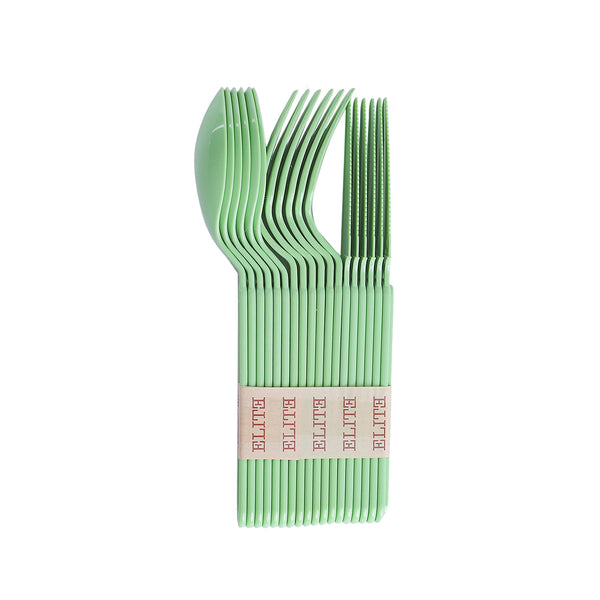 طقم ملعقة وشوكة وسكينة بلاستيك 18 قطعة الوان موديل 280