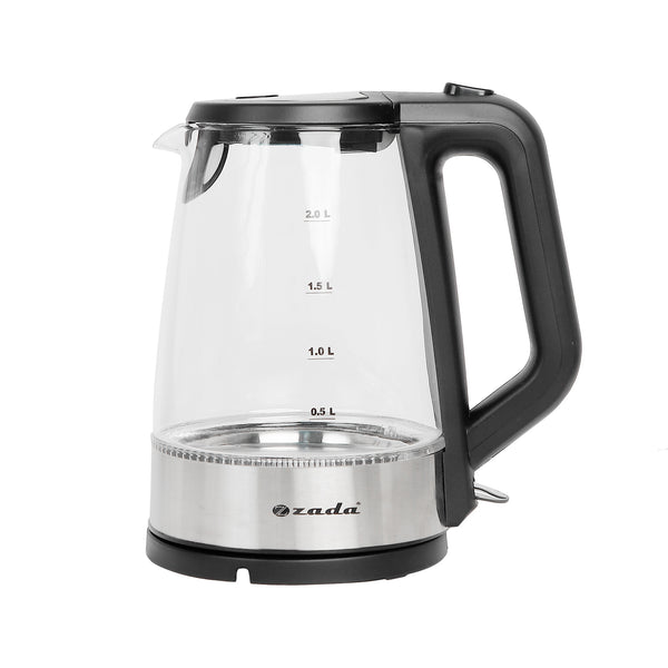 غلاية مياة زادا زجاج 2 لتر 2200 وات بأضاءة داخلية موديل ZKT-310