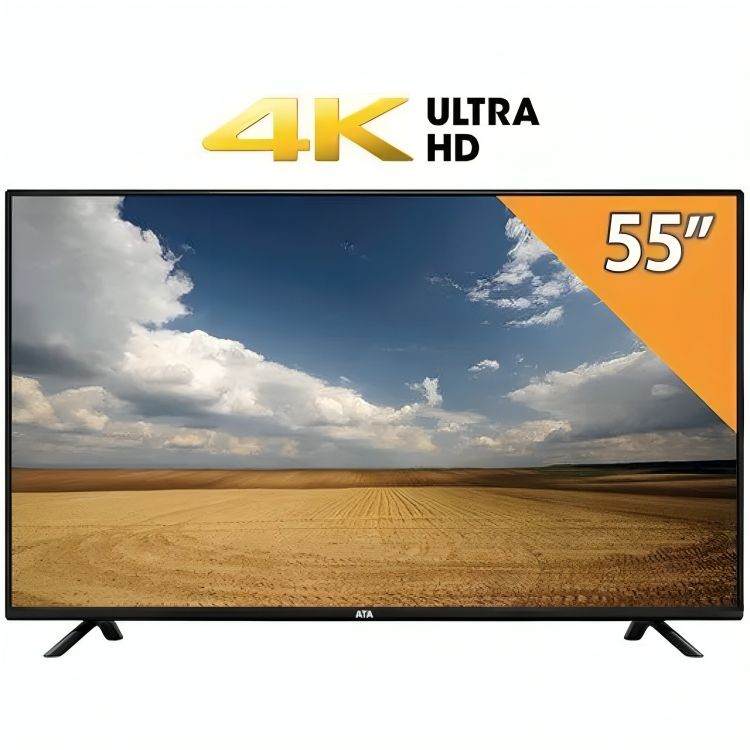 شاشة 55 بوصة اسود ATA 55UOS 4K - عطا 